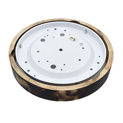 Deckenleuchte OAK SMOKY SLIM 1xE27/15W/230V Ø 27 cm Eiche/dunkelbraun