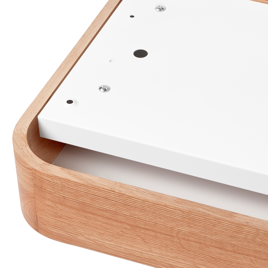 Deckenleuchte OAK SQUARE 2xE27/15W/230V 35x35 cm Eiche