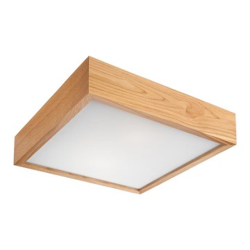 Deckenleuchte OAK SQUARE 2xE27/60W/230V Eiche 27,5 cm
