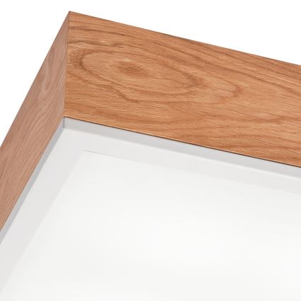 Deckenleuchte OAK SQUARE 4xE27/15W/230V 39x39 cm Eiche/weiß