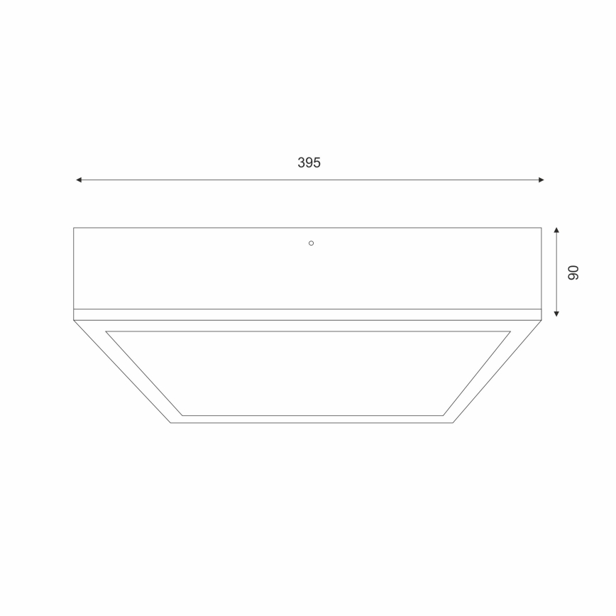 Deckenleuchte OAK SQUARE 4xE27/15W/230V 39x39 cm Eiche/weiß