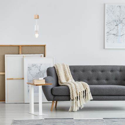 Deckenleuchte an Kabel ORAZIO 1xE27/60W/230V Buche