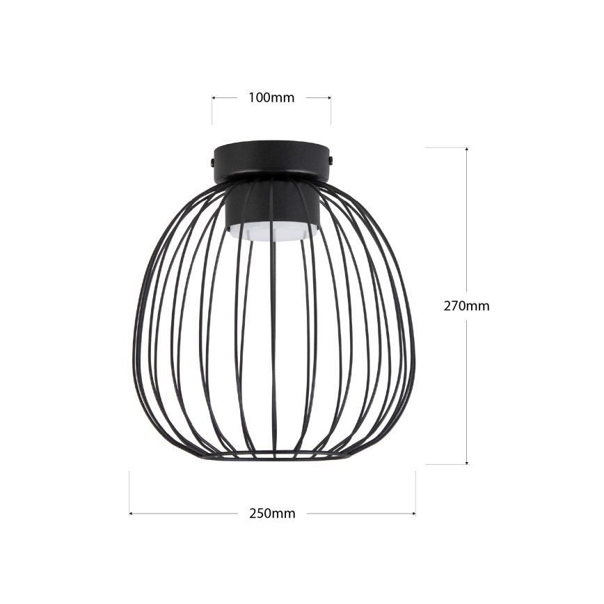 Deckenleuchte OVELLA 1xGX53/10W/230V, Ø 25 cm, schwarz