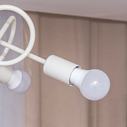 Deckenleuchte OXFORD 5xE27/15W/230V cremefarben