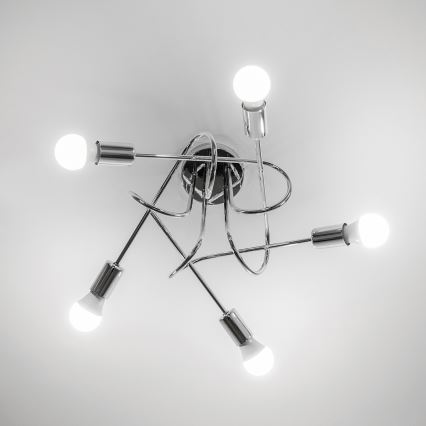 Deckenleuchte OXFORD 5xE27/15W/230V, glänzender Chrom