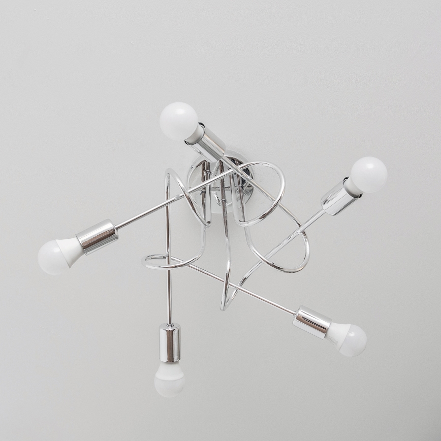 Deckenleuchte OXFORD 5xE27/15W/230V, glänzender Chrom