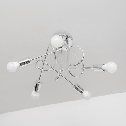 Deckenleuchte OXFORD 5xE27/15W/230V, glänzender Chrom