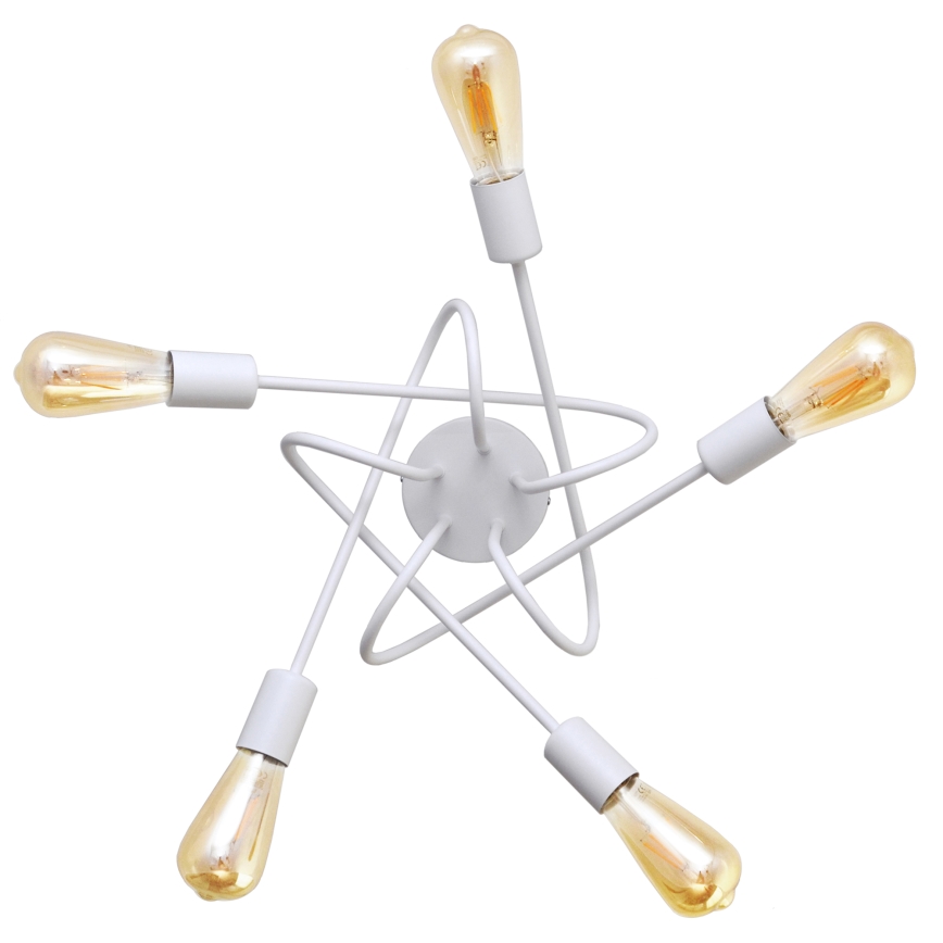 Kinder-Deckenleuchte OXFORD 5xE27/15W/230V Weiß