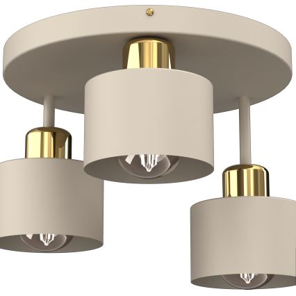 Deckenleuchte PARKLA 3xE27/15W/230V beige/golden
