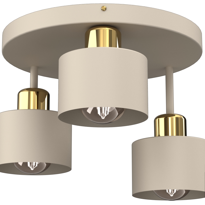 Deckenleuchte PARKLA 3xE27/15W/230V beige/golden