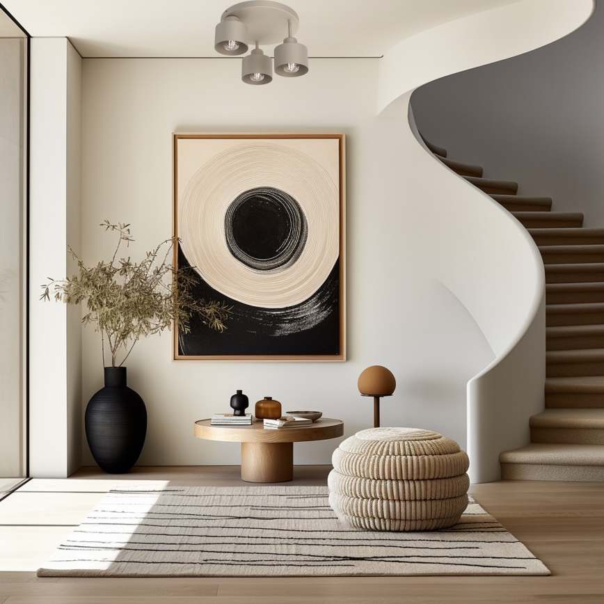 Deckenleuchte PARKLA 3xE27/15W/230V beige