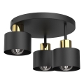 Deckenleuchte PARKLA 3xE27/15W/230V schwarz/golden