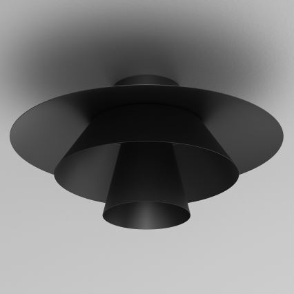 Deckenleuchte PLATO 1xE27/15W/230V Ø 38 cm schwarz