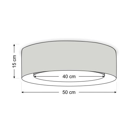 Deckenleuchte PURO 2xE27/40W/230V Ø 50 cm weiß