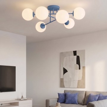 Deckenleuchte ROMA 6xE14/10W/230V blau