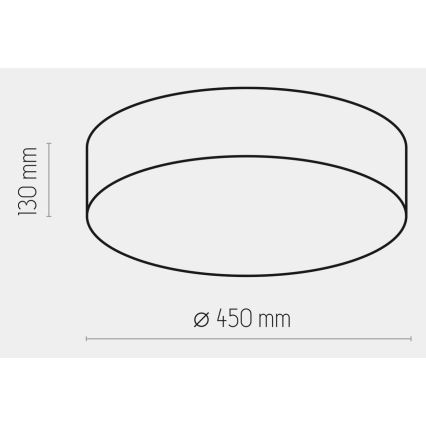 Deckenleuchte RONDO 4xE27/15W/230V Durchschn. 45 cm grau