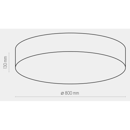 Deckenleuchte RONDO 6xE27/15W/230V Durchschn. 80 cm grau