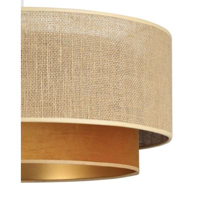 Deckenleuchte SARTA 1xE27/60W/230V Ø 45 cm Kupfer/Jute