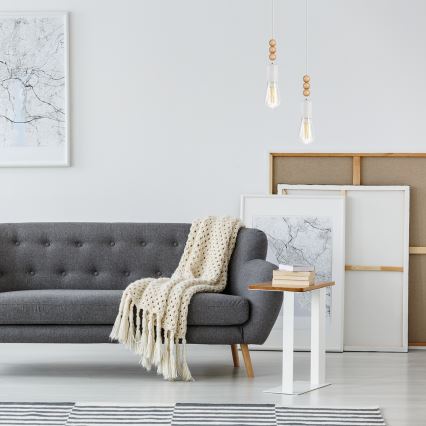 Deckenleuchte an Kabel SIMON 2xE27/60W/230V weiß/Buche