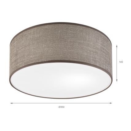 Deckenleuchte SIRJA 1xE27/15W/230V Durchmesser 35 cm braun