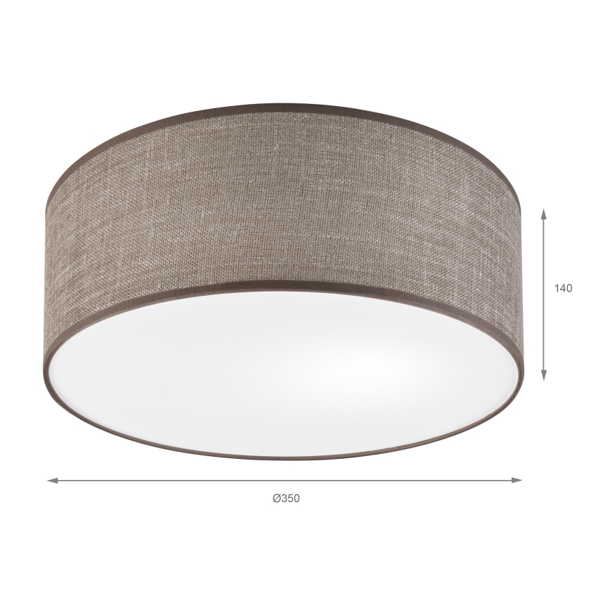 Deckenleuchte SIRJA 1xE27/15W/230V Durchmesser 35 cm braun