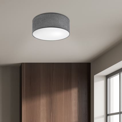 Deckenleuchte SIRJA 1xE27/15W/230V Ø 35 cm grau