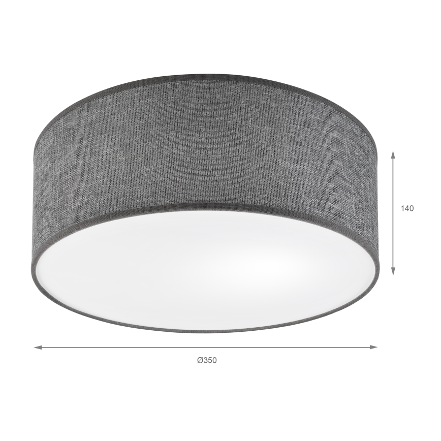 Deckenleuchte SIRJA 1xE27/15W/230V Ø 35 cm grau