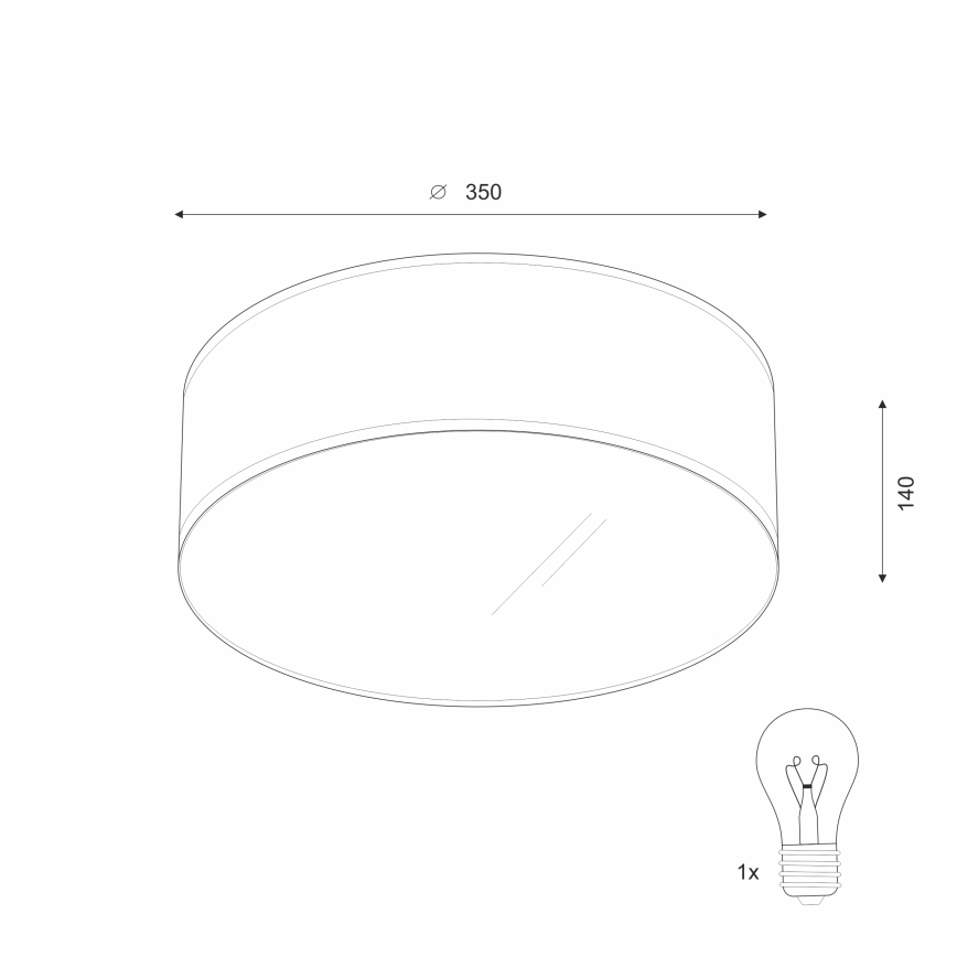 Deckenleuchte SIRJA 1xE27/60W/230V Ø 35 cm cremefarben