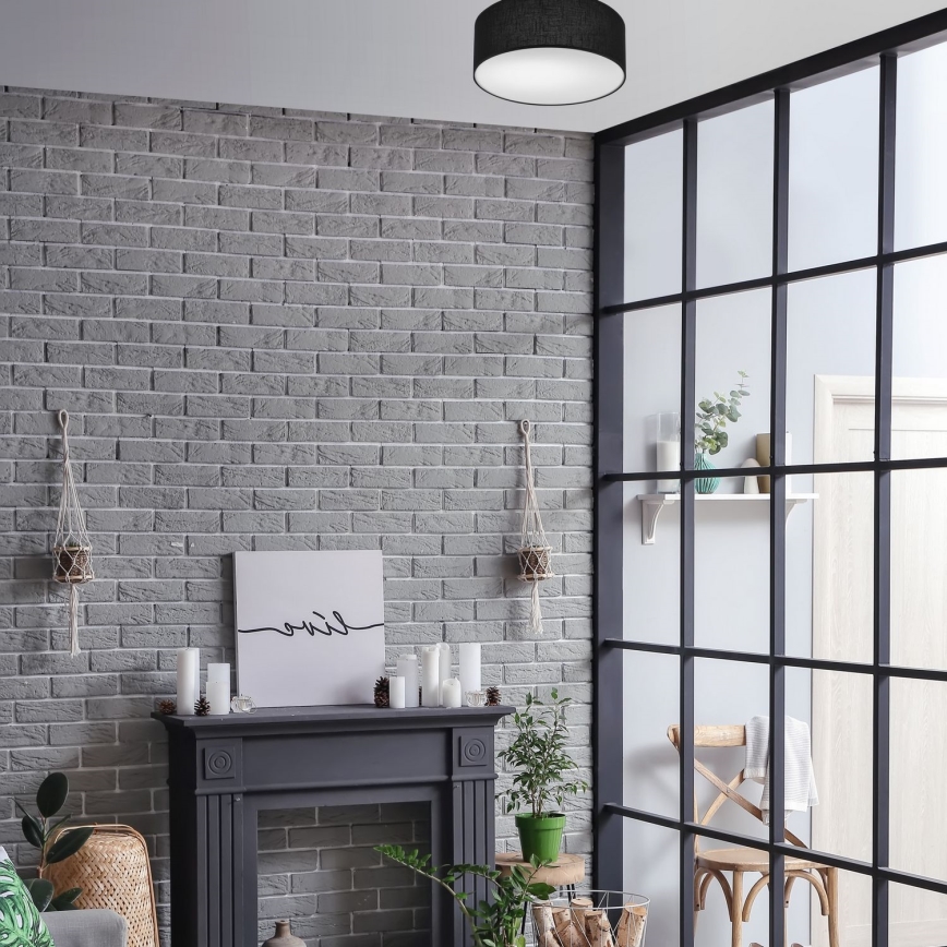 Deckenleuchte SIRJA 1xE27/60W/230V Ø 35 cm Schwarz