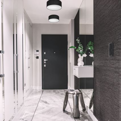 Deckenleuchte SIRJA 1xE27/60W/230V Ø 35 cm Schwarz