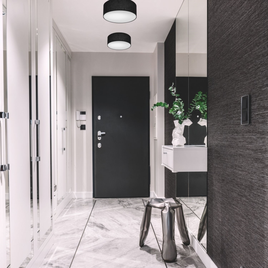 Deckenleuchte SIRJA 1xE27/60W/230V Ø 35 cm Schwarz