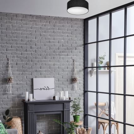 Deckenleuchte SIRJA 1xE27/60W/230V Ø 35 cm Schwarz