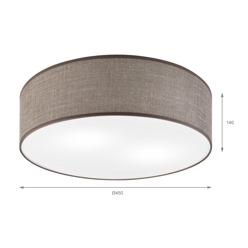 Deckenleuchte SIRJA 2xE27/15W/230V Durchmesser 45 cm braun