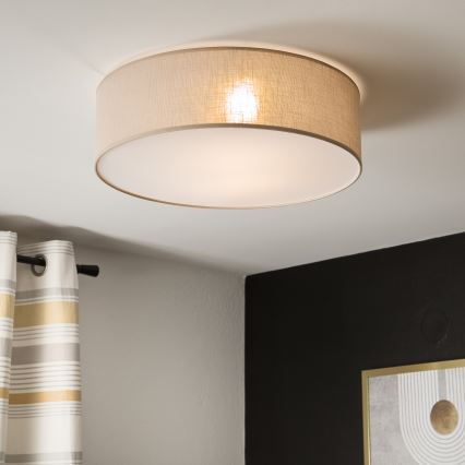 Deckenleuchte SIRJA 2xE27/15W/230V Ø 45 cm Beige