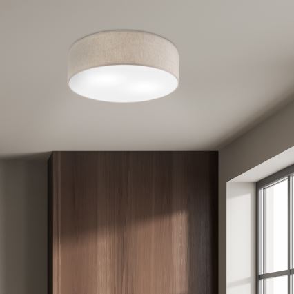 Deckenleuchte SIRJA 2xE27/15W/230V Ø 45 cm beige