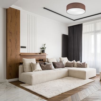 Deckenleuchte SIRJA 2xE27/15W/230V Ø 45 cm braun