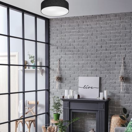 Deckenleuchte SIRJA 2xE27/60W/230V Ø 45 cm Schwarz