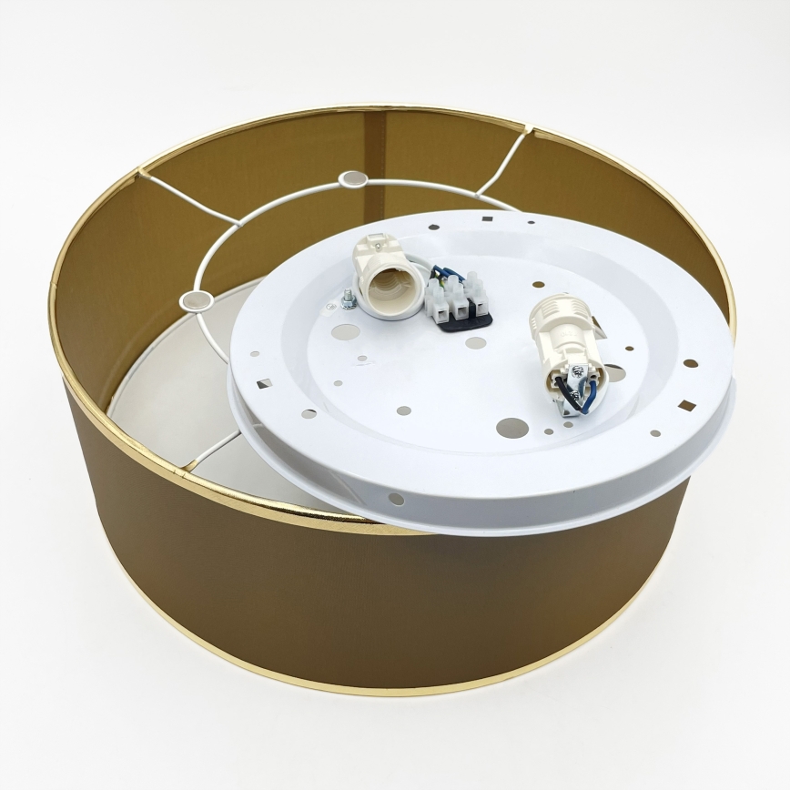 Deckenleuchte SIRJA DOUBLE 2xE14/15W/230V Ø 35 cm braun/gold