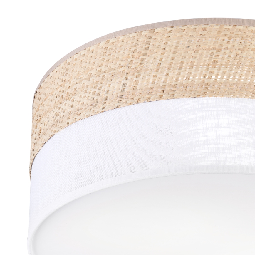 Deckenleuchte SIRJA DOUBLE BOHO 2xE14/15W/230V Ø 35 cm beige/weiß