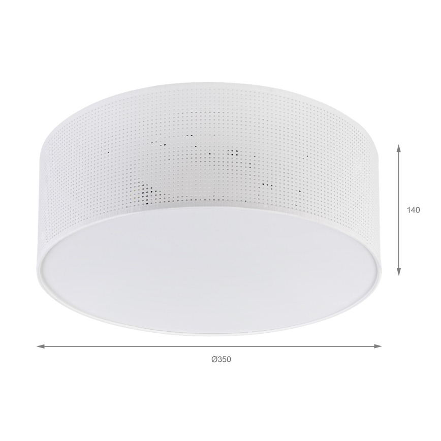 Deckenleuchte SIRJA PLISADO 2x E27/15W/230V Ø 35 cm weiß