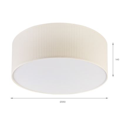 Deckenleuchte SIRJA PLISADO 2xE27/15W/230V, Ø 35 cm, cremefarben