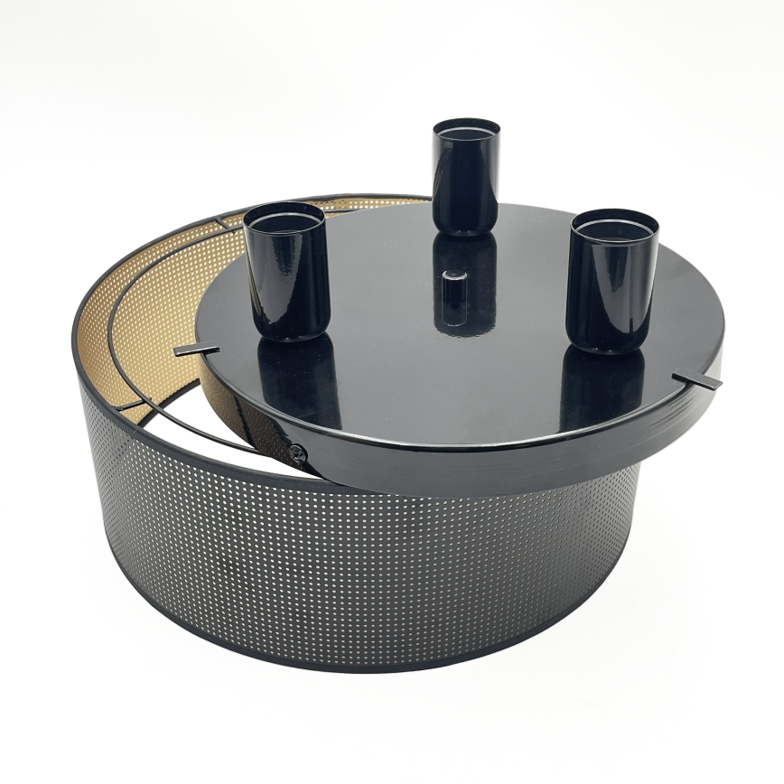 Deckenleuchte SIRJA PLISADO 3xE27/15W/230V Ø 35 cm schwarz/gold