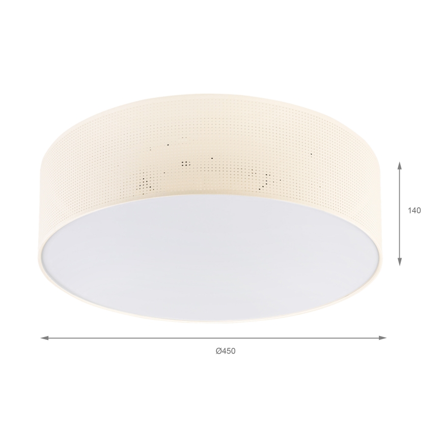 Deckenleuchte SIRJA PLISADO 4xE27/15W/230V Ø 45 cm creme