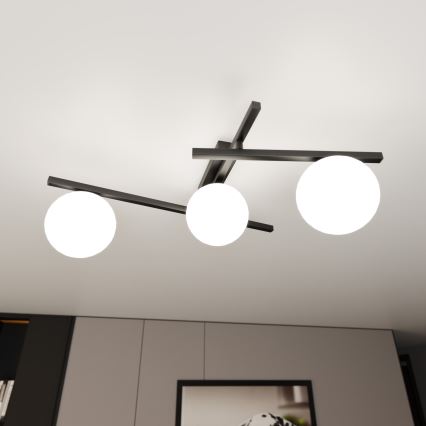 Deckenleuchte SMART 3xE14/10W/230V schwarz/weiß
