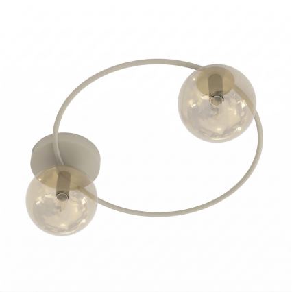 Deckenleuchte SOPRA 2x E14, 10 W, 230 V – Beige / rauchiges Beige
