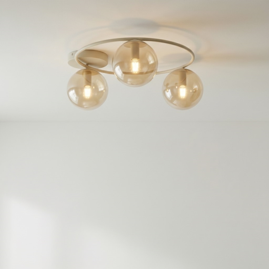 Deckenleuchte SOPRA 3xE14/10W/230V beige/rauchbeige