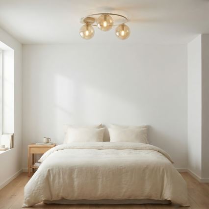 Deckenleuchte SOPRA 3xE14/10W/230V beige/rauchbeige