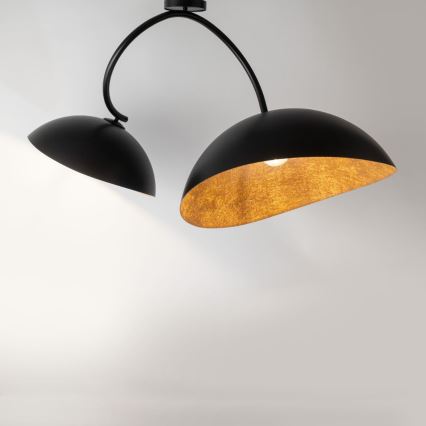 Deckenleuchte an Stange SPACE 2xE27/60W/230V schwarz/kupferfarben