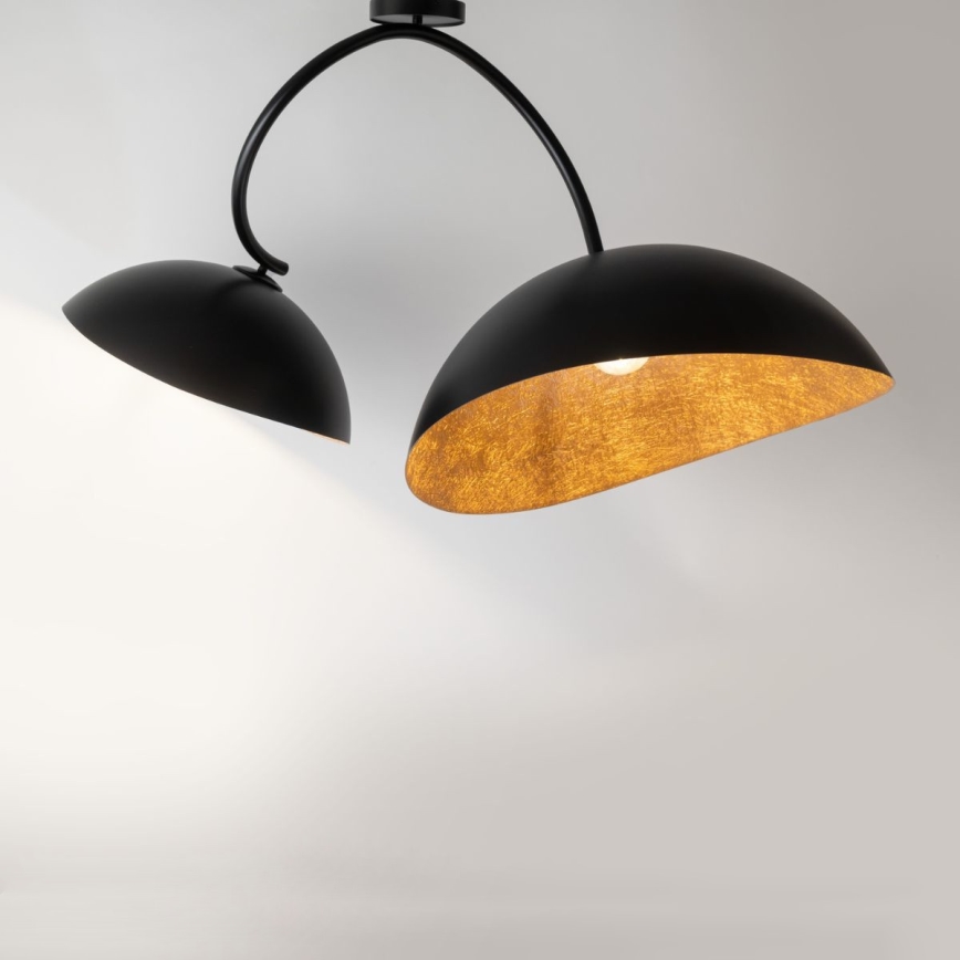 Deckenleuchte an Stange SPACE 2xE27/60W/230V schwarz/kupferfarben