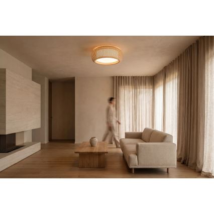 Deckenleuchte STRIPES 2xE27/40W/230V Ø 55 cm creme/weiß